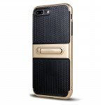 Wholesale iPhone 7 Slim Fit Kickstand Hybrid Case (Champagne Gold)